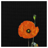 POPPIEN, ROTE SCHWARZE FLÜSSE STOFF (Nahaufnahme)