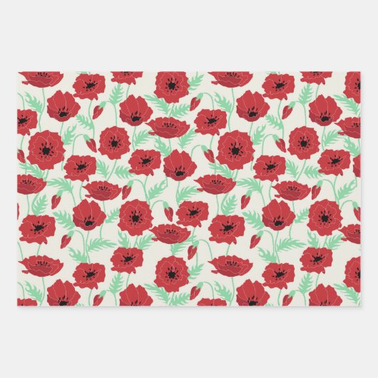 POPPIERFELD GESCHENKPAPIER SET (Vorderseite)