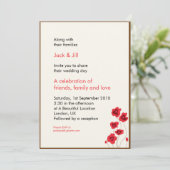 Poppies 12x18 einladung (Stehend Vorderseite)