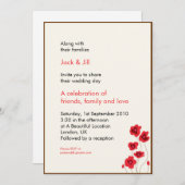 Poppies 12x18 einladung (Vorne/Hinten)