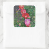 Poppies 2009 quadratischer aufkleber (Tasche)