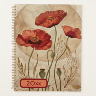 Poppies 20XX Klassischer Spiralplaner Digitale Kun Planer