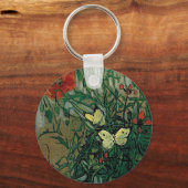 Poppies and Butterflies (F748) Van Gogh Fine Art Schlüsselanhänger (Vorderseite)