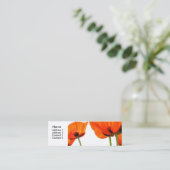 Poppies Anpassbare Visitenkarte (Stehend Vorderseite)