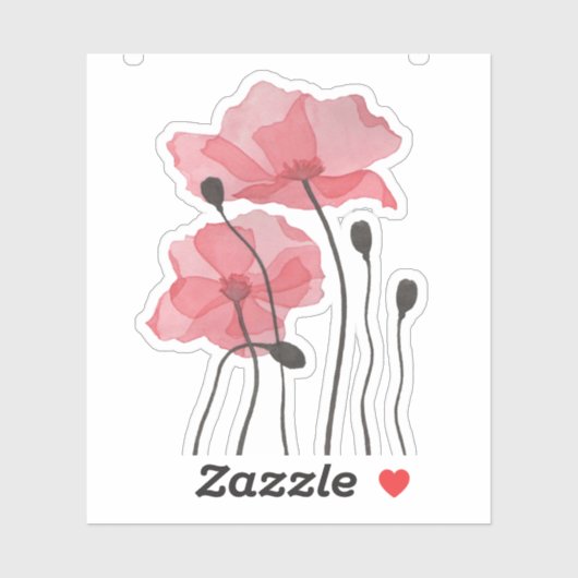 Poppies Aufkleber (Blatt)