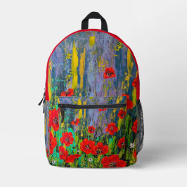 Poppies Back Pack Bedruckter Rucksack