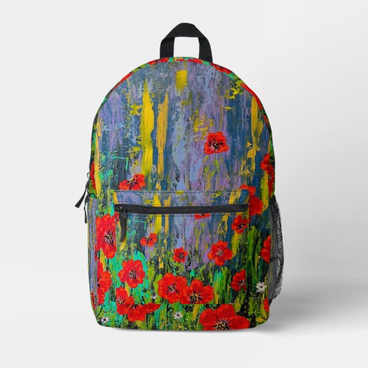 Poppies Back Pack Bedruckter Rucksack (Vorderseite)