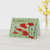 Poppies Beileid Karte (Gelbe Blume)