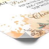 Poppies blubbly Bar Brautparty-Zeichen Poster (Ecke)