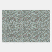 Poppies Blue Gray Gray Floral Pattern Geschenkpapier Set (Vorderseite 2)