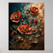 Poppies - Blume-Digitalposter Poster (Vorne)