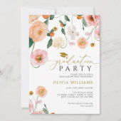 Poppies Blume Graduation Party Einladung (Vorderseite)