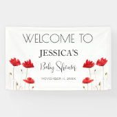 Poppies Blume Poppy Baby Dusche Begrüßungszeichen Banner (Horizontal)