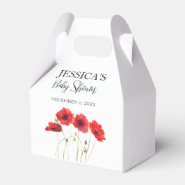 Poppies Blume Poppy Baby Dusche Wildblume Mädchen Geschenkschachtel