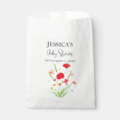 Poppies Blume Poppy Baby Dusche Wildblume Mädchen Geschenktütchen (Vorderseite)