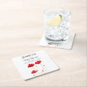 Poppies Blume Poppy Baby Dusche Wildblume Mädchen Rechteckiger Pappuntersetzer (Vor Ort)