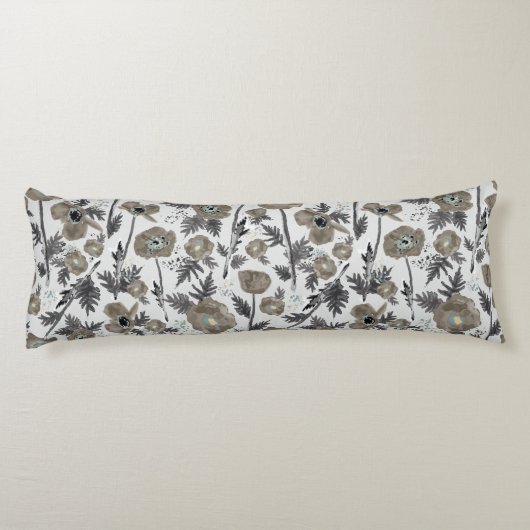 Poppies Blumendekor in Aquarellfarben Seitenschläferkissen (Rückseite)