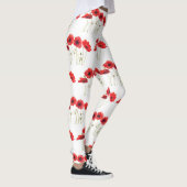 Poppies Blumenmohn Sommergarten Fitness Leggings (Rechts)