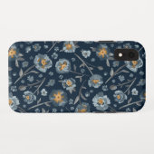 Poppies Blumenmuster Blau Case-Mate iPhone Hülle (Rückseite (Horizontal))