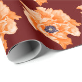 Poppies Bordo Geschenkpapier (Rolleneckpunkt)