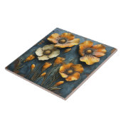 Poppies botanisches Kalifornien Fliese (Seite)