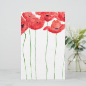 Poppies Briefpapier (Stehend Vorderseite)