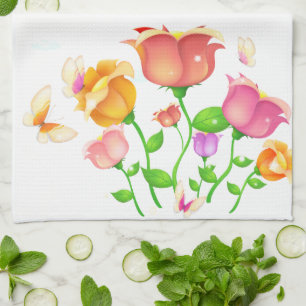 Poppies & Butterflies American MoJo Küchentuch