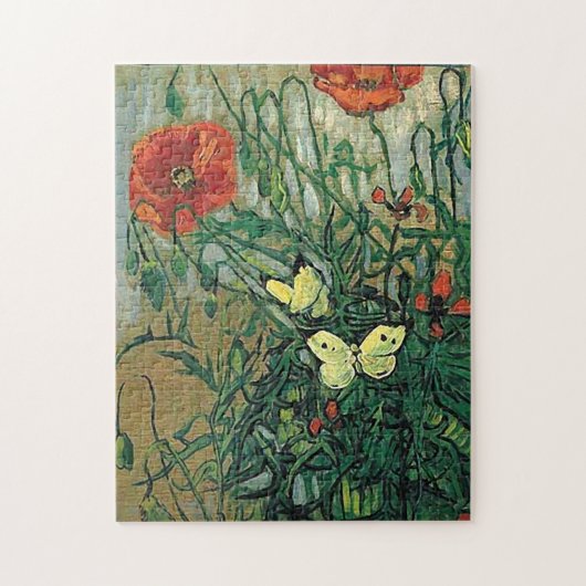 Poppies & Butterflies Van Gogh Fine Art Puzzle (Vertikal)