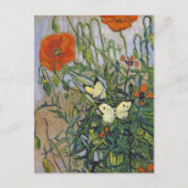Poppies Butterflies Vincent van Gogh Postkarte (Vorderseite)
