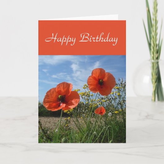 Poppies card karte (Vorderseite)
