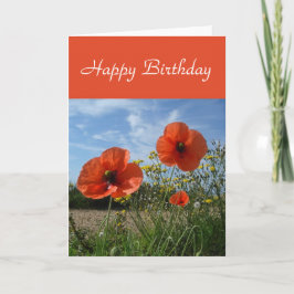 Poppies card karte