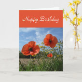Poppies card karte (Gelbe Blume)