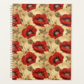 Poppies Chiyogami Planner Planer (Vorderseite)
