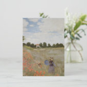 Poppies Claude Monet Einladung (Stehend Vorderseite)