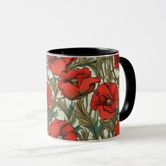 Poppies Coffee Tasse (VorderseiteRechts)