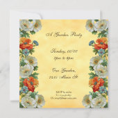 Poppies Custom Garden Party Einladung (Rückseite)