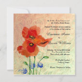 Poppies Custom Wedding Einladung (Vorderseite)