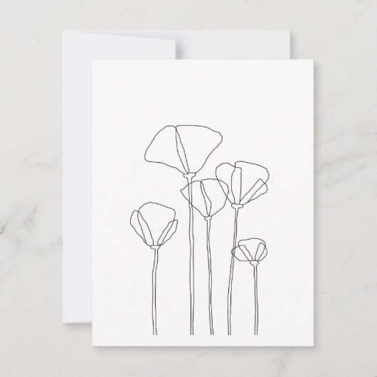 Poppies Dankeskarte (Vorderseite)