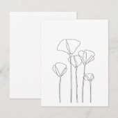 Poppies Dankeskarte (Vorne/Hinten)