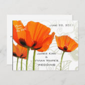 Poppies Deko Shawn Ankündigungspostkarte (Vorne/Hinten)