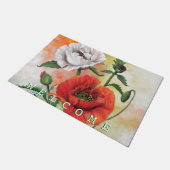 Poppies Doormat Fußmatte (Schrägansicht)