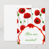 Poppies Einladung (Vorne/Hinten)