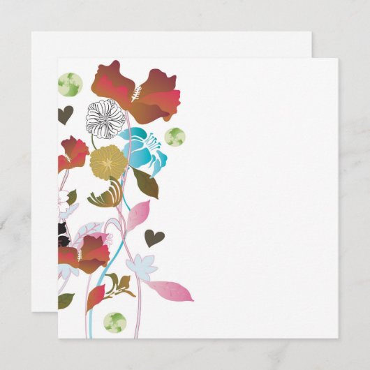 Poppies Einladung (Vorne/Hinten)