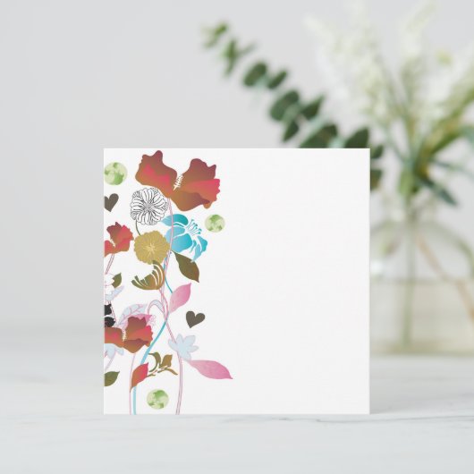 Poppies Einladung (Stehend Vorderseite)