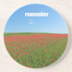 Poppies erinnern sich getränkeuntersetzer