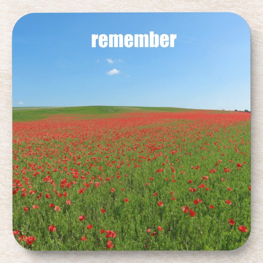 Poppies erinnern sich getränkeuntersetzer (Vorderseite)