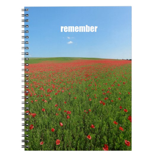 Poppies erinnern sich notizblock (Vorderseite)