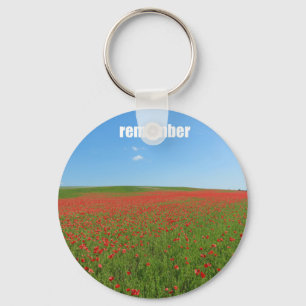 Poppies erinnern sich schlüsselanhänger
