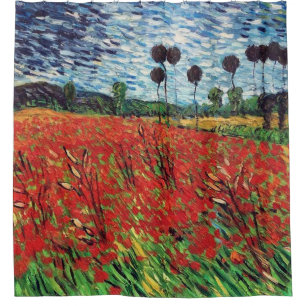Poppies-Feld Vincent Van Gogh Duschvorhang