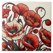 Poppies Fliese (Vorderseite)